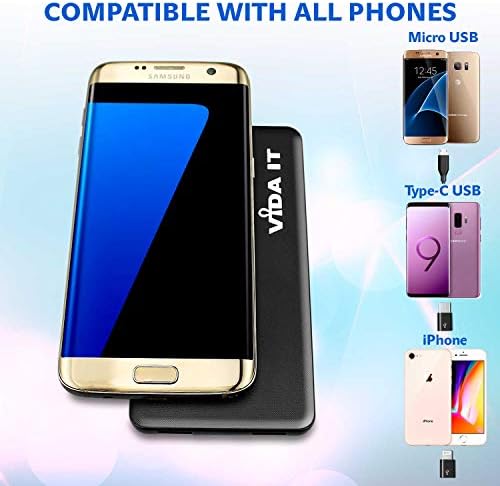 Vida IT Slim 5000 m Ah Power Bank – Ultra-Lightweight USB-C Charger for Heated Vests, Jackets & Mobile Devices – Compact, Fast Charging Battery Pack for Outdoor Adventures and Daily Use – Perfect for Heated Clothing and On-the-Go Power Needs