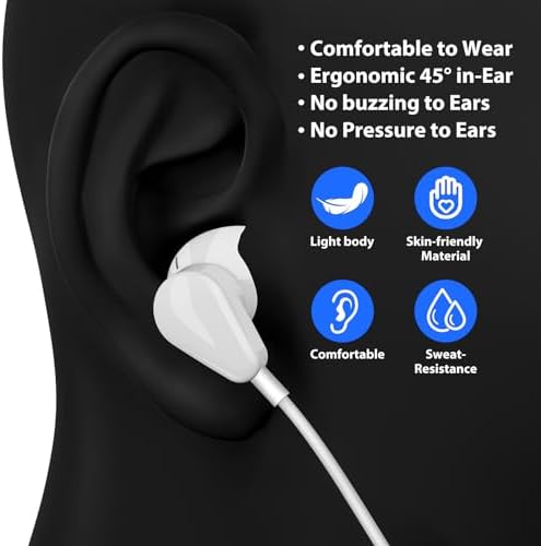 High-Fidelity USB C Headphones for Samsung Galaxy S25 S24 S23 S22 Ultra, i Phone 15 & 16 Pro Max – Premium Wired Type C Earbuds with Built-In Microphone and Volume Control for Crystal-Clear Calls and Immersive Sound Quality – Ideal for Galaxy Z Flip 3, One Plus, and Daily Use