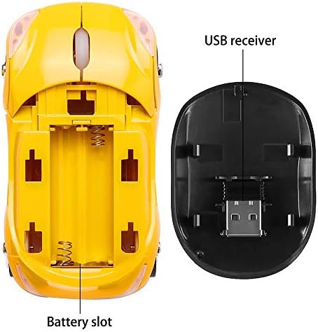 Vibrant Pink Car-Shaped Wireless Mouse for Small Hands – 2.4 GHz Ergonomic Optical Gaming Mouse with USB Receiver – Perfect for Kids, PC, and Laptop Use – Fun and Functional Computer Accessory