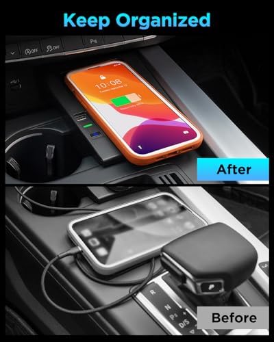 Wireless Phone Charging Pad for Audi A4, A5, S4, S5 (2016-2024) – Premium USB Organizer for Effortless Connectivity and Fast Charging Solutions – Enhance Your Interior with Sleek Design and High-Speed Power Boosts – Ideal Audi Accessories for a Clutter-Free Dashboard and Safe Driving Experience