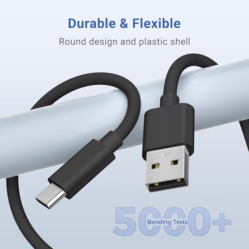 Basesailor Blink Mini 2 Power Cord 20 FT/2 Pack – Extra Long USB A to USB C Charging Cable for Eufy Solo Cam & Petcube Cam – Durable Tangle-Free Design for Enhanced Compatibility and High-Speed Performance, Ideal for Security Cameras Indoor/Outdoor Use