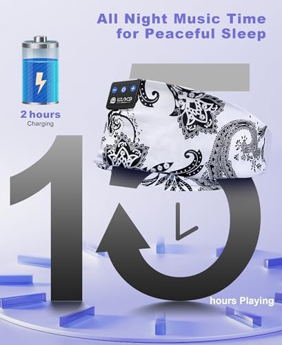 Ultimate Bluetooth 5.4 Sleep Headband Headphones – Designed for Side Sleepers, Unmatched Comfort for Active Lifestyles, Superior Sound Quality, Ergonomic Fit for Enhanced Relaxation, Ideal Tech Gift for Music and Podcast Enthusiasts