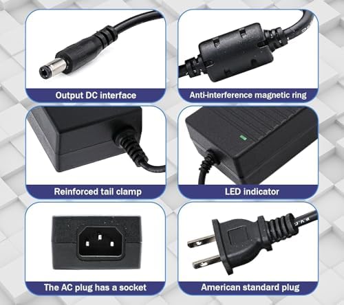 DIGISHUO 24 V 4 A High-Efficiency Power Supply Adapter – Premium AC to DC Transformer for LED Strip Lights and CCTV Cameras – Robust 96 W Switching Converter with Enhanced Safety Features and Global Compatibility