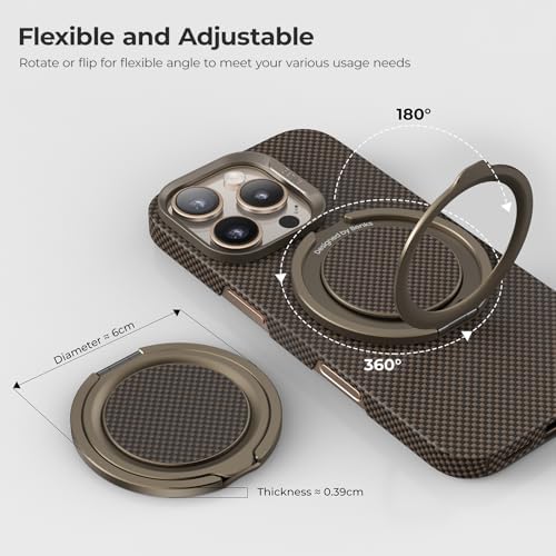 Premium BENKS Magnetic Phone Grip Ring Holder for Mag Safe – 360° Rotatable Adjustable Stand for i Phone 16/15/14/13/12 Series – Sleek Black Design for Enhanced Security and Hands-Free Comfort – Ideal for On-the-Go Usage and Effortless Device Control