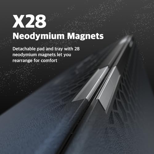 Enhance Your Workspace Efficiency with the POUT H3 Split Wireless Charging Mouse Pad – Fast Qi Charger for Seamless Device Power, Magnetic Alignment for Precision Use, Premium Anti-Slip Surface in Elegant Midnight Blue – Perfect for Smartphones and Earbuds – Elevate Your Productivity with Style and Functionality