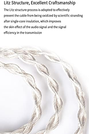 KBEAR High-Performance Earphone Cable – 4-Core Single Crystal Copper & Silver-Plated Litz for Superior Sound Clarity, MMCX & 2.5 mm Compatibility – Ultimate Comfort & Durability for Audiophiles Seeking Enhanced Listening Experience