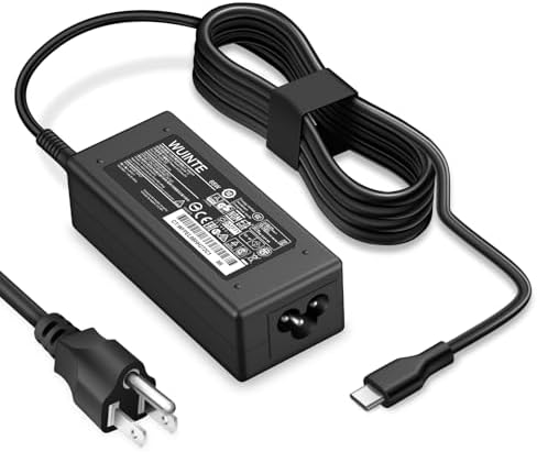Lenovo Chromebook USB-C Charger 65 W/45 W Fast Power Adapter – Universal Compatibility with Advanced Safety Features for Optimal Performance and Reliability