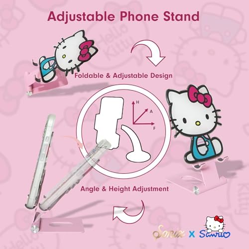 Sonix x Sanrio Character Phone Stand | Adjustable Cell Phone Holder, Desk Stand, Dock | Hello Kitty Classic – Enhanced Compatibility and Speed