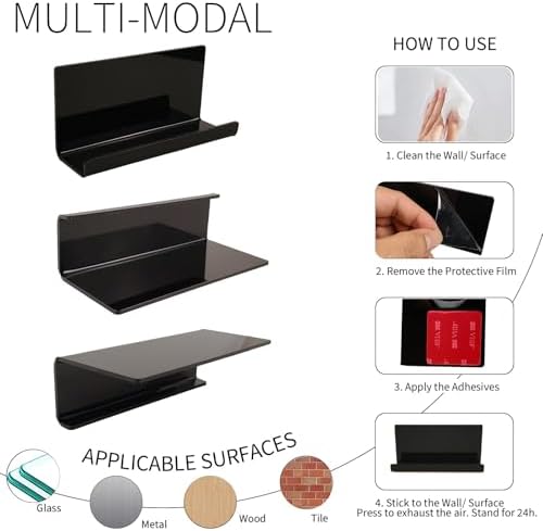 Clear Acrylic Wall-Mounted Tablet Holder – Sleek Charging Station for i Pads, Kindles, and Smartphones – Innovative Remote Control Organizer for Modern Homes and Offices – Maximize Space with Easy Access Design – Durable and Stylish Storage Solution for Clutter-Free Living