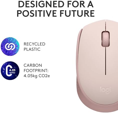 Logitech M170 Wireless Mouse – Ultra-Responsive Optical Tracking, Ambidextrous Design for All Users, 2.4 GHz USB Mini Receiver, 12-Month Battery Life, Perfect for PC, Mac & Laptop – Elevate Your Productivity with Seamless Wireless Freedom