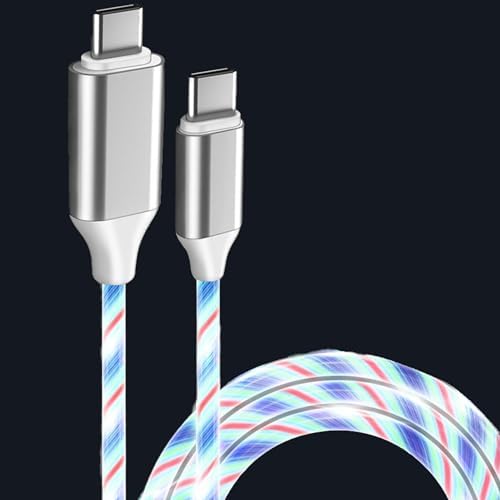 Revolutionize Your Power Connection: 6.6 FT LED USB C to USB C Cable – 60 W/3 A Fast Charger for i Phone 15, Mac Book Air, i Pad Pro, Pixel & Samsung Galaxy S23/S24 – Durable, Stylish, and User-Friendly Charging Solution for Tech-Savvy Professionals and On-the-Go Users