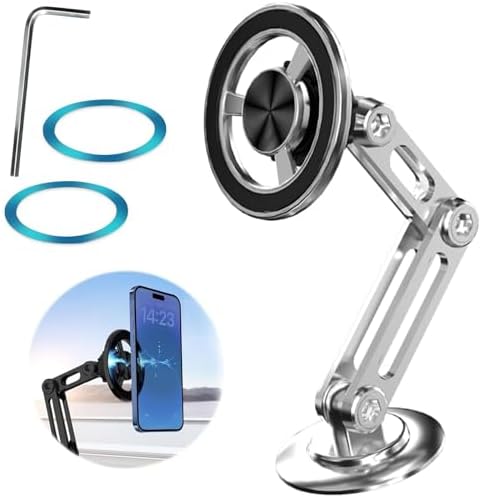 Revolutionary 360° PRO Magnetic Suction Phone Holder for Car – Ultra-Strong Magnet Dashboard Mount for All Smartphones – Compact Alloy Design for Hands-Free Safety and Seamless Navigation – Effortless Installation in Sleek Black Finish – Perfect for Enhanced Road Connectivity and Optimal Viewing Angles