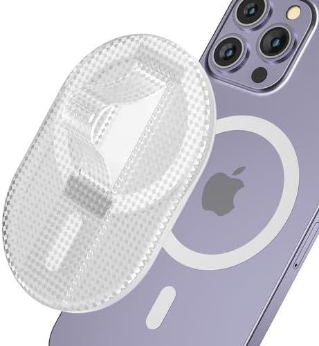 AUROX Mag Safe Phone Grip with Kickstand & Finger Loop – Premium Magnetic Holder for i Phone 12-16 Series in Sleek White – Unmatched Stability & Hands-Free Viewing for Ultimate User Convenience