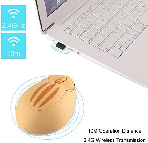 Adorable CHUYI Hamster Wireless Silent Mouse – 1200 DPI Lightweight Cordless Computer Mouse for Kids, Perfect Gift for Home, School & Travel – Fun & Functional Design in Light Blue