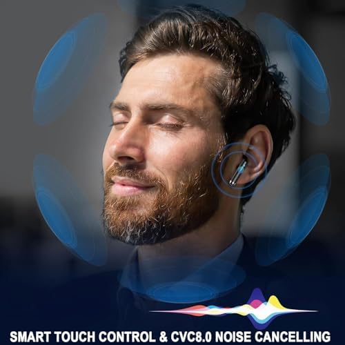 Elevate Your Audio Experience with Jxrev Wireless Earbuds: Advanced Bluetooth 5.4 Connectivity, Exceptional Active Noise Cancellation, and 40-Hour Battery Life – Perfect In-Ear Companion for Audiophiles and Busy Professionals Seeking Unmatched Sound Quality and Comfort