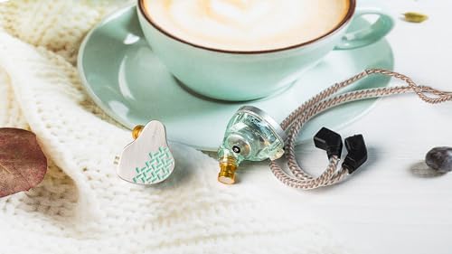 Kinboofi KBEAR Rosefinch Aqua Green Wired In-Ear Headphones – High-Performance Noise-Canceling Earbuds with Aviation-Grade Zinc Alloy Construction and Detachable Cable for Custom Audio – Perfect for Singers and Audiophiles Seeking Unmatched Sound Clarity and Comfort