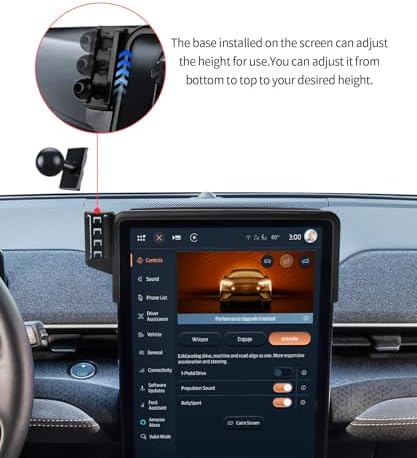 Ford Mustang Mach-E Wireless Charging Phone Holder (2021-2025) – Magnetic Cradle for 15.5-Inch Displays – 360° Adjustable Car Mount for Seamless Navigation and Fast Charging – Ultimate Mag Safe-Compatible Accessory for Enhanced Driving Experience