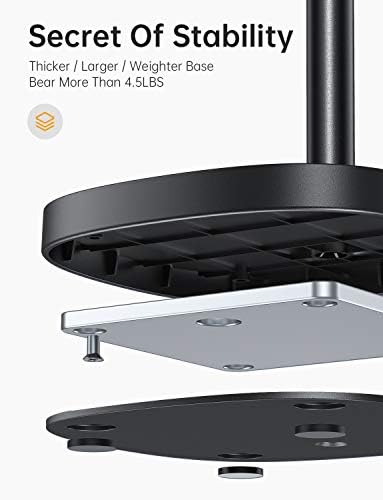 LISEN Cell Phone Stand Adjustable Phone Holer for Desk, Computer Office Desk Accessories for iPhone 16 Holder Women Kitchen Essentials Fits All Mobile Phones Switch Kindle iPads Tablet 4-10in Black – Enhanced Compatibility and Speed