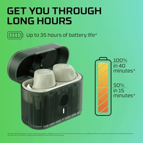 Hyper X Cirro Buds Pro: Premium True Wireless Earbuds with Active Noise Cancellation, Low Latency Gaming, and Bluetooth 5.2 – Versatile IPX4 Sweat-Resistant Design for PC, Nintendo Switch, and Mobile Use – Fast Charging and Ambient Sound Mode for Ultimate Audio Experience