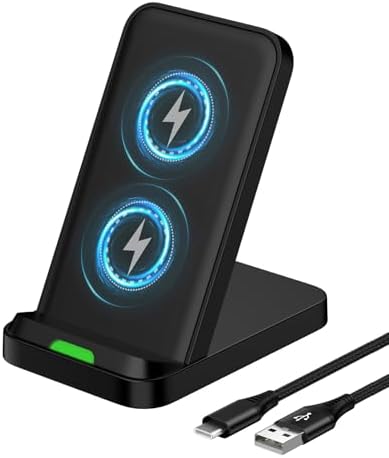 Revolutionary Wireless Charging Station for Samsung Galaxy & Google Pixel – Ultra-Fast Power Delivery and Smart Design for Effortless Charging Experience – Compatible with S25 Series, ZFold6, ZFlip6, Pixel 9 Pro, and More – Sleek Workspace Essential with LED Status Indicator
