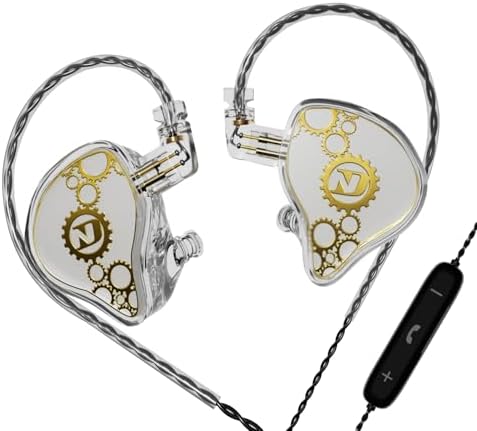 ND Venus High-Fidelity In-Ear Monitor Headphones – Premium Wired Earbuds Featuring 10 mm Dual Magnetic Drivers for Superior Audio Clarity – Ergonomically Designed for Comfort with Detachable Cable and Integrated Mic – Ideal for Gamers and Audiophiles – Versatile 3.5 mm Compatibility for Seamless Sound Connection – Perfect for Extended Listening and Immersive Gaming Experiences