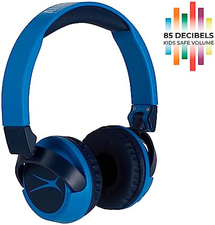Kid-Safe Wireless Bluetooth Headphones by Altec Lansing – Exceptional Audio for Young Listeners with Volume Limiting Technology – Compact, Foldable Design Perfect for Travel and Everyday Adventures – Compatible with All Devices for Versatile Enjoyment