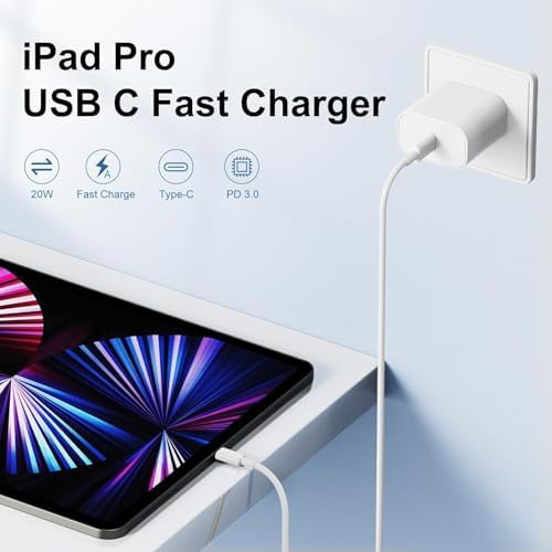 Ultimate 20 W Fast Charging Solution: 10 Ft i Phone 15 Charger with 3 Durable USB-C Cables & Dual Wall Adapters – Compatible with i Phone 15/15 Pro/Pro Max, i Pad Pro, Air Pods, and Samsung Devices for Rapid Power-Up and On-the-Go Convenience