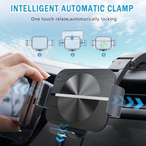 Ultimate Wireless Car Charger Mount for Galaxy Z Fold Series & S22 Ultra – 10 W Fast Auto-Clamping Phone Holder for Air Vent & Dashboard – Effortless Charging & Navigation with Enhanced Compatibility – Sleek Black Design for Modern Vehicles