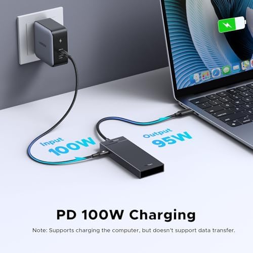 Maximize Your Device Potential with UGREEN 100 W 10 Gbps 5-in-1 USB-C Hub: Effortless Connectivity for Mac Book, i Pad Pro & More – High-Speed Data Transfer, Powerful Laptop Charging & Travel-Friendly Design