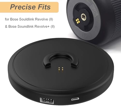 Bose Soundlink Revolve II Charging Cradle – Rapid USB Dock with 3.3 ft Cable for Optimal Power Management and Superior Sound Quality – Essential Accessory for Soundlink Revolve & Revolve+ Enthusiasts