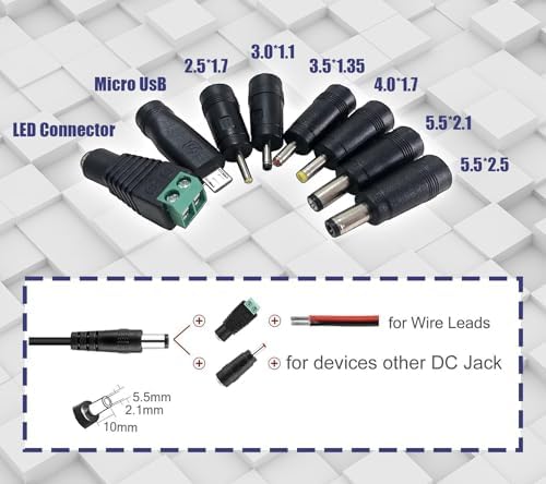 DIGISHUO 24 V 4 A High-Efficiency Power Supply Adapter – Premium AC to DC Transformer for LED Strip Lights and CCTV Cameras – Robust 96 W Switching Converter with Enhanced Safety Features and Global Compatibility
