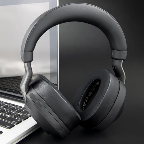 Ultimate Comfort SOULWIT Cooling Gel Earpads for Jabra Evolve2 85 Wireless Headset – Noise-Isolating Ice Silk Cushions in Elegant Gold – Perfect Fit Replacement Ear Pads for Enhanced Audio Clarity and Long-Lasting Wear