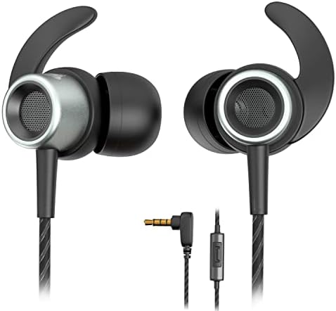 Premium Noise Cancelling Wired Earbuds for Kids & Adults – Enhanced Gaming Headset with Microphone & Case for Xbox One, Samsung Galaxy, Android, i Phone – Extra Bass for Workout, Sleep & Sports – Ultimate Comfort & Durability