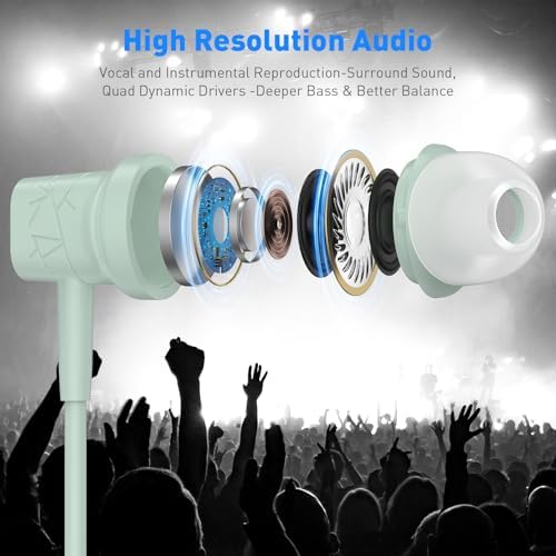 High-Fidelity USB C Earbuds with In-Line Microphone – Ergonomically Designed Noise-Isolating Headphones for i Phone 16/15, Samsung Galaxy S25/S24/S23/S22, Pixel 8/7, One Plus – Superior Comfort, Seamless Audio Control, and Enhanced Compatibility for Music and Calls