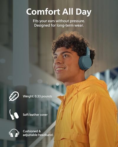 PHILIPS H4205 On-Ear Wireless Bluetooth Headphones – Unleash Your Music with Enhanced BASS Boost, 32 mm Drivers, and 29-Hour Battery Life – Lightweight Comfort and Fast Charging for All-Day Listening in Stylish Blue – Perfect for Commuting, Workouts, and Home Relaxation