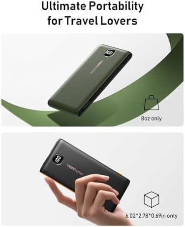 Ultimate Travel Power Bank with Built-in Cables and Wall Plug – 10,000 m Ah Fast Charging Battery Pack for i Phone 16/15/14/13 & i Pad – Sleek Yellow Design for Maximum Compatibility and Convenience