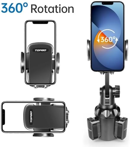 TOPGO Adjustable Car Cup Phone Holder – Secure, No-Wobble Smartphone Mount for i Phone 16 & 4.0-7.0 Inch Devices – Enhance Driving Safety with Optimal Visibility and Easy Access – Sleek Black Design for Any Vehicle