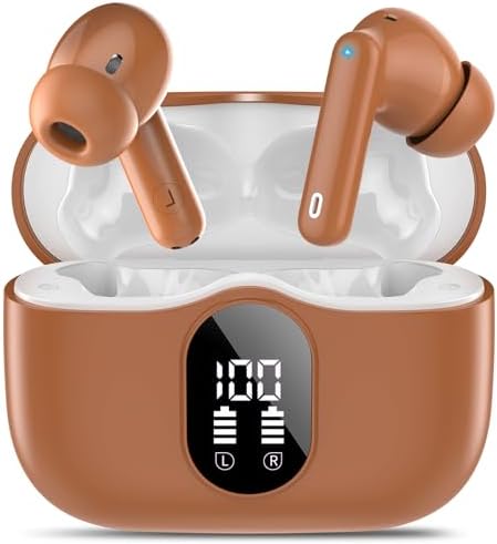 Advanced Bluetooth 5.4 Wireless Earbuds – IP7 Waterproof Noise Cancelling Headphones for Superior Sound Quality – 36-Hour Long Battery Life with LED Display – Perfect for Active Lifestyles, Sports, and Commuting – Ergonomically Designed In-Ear Fit for Comfort and Stability
