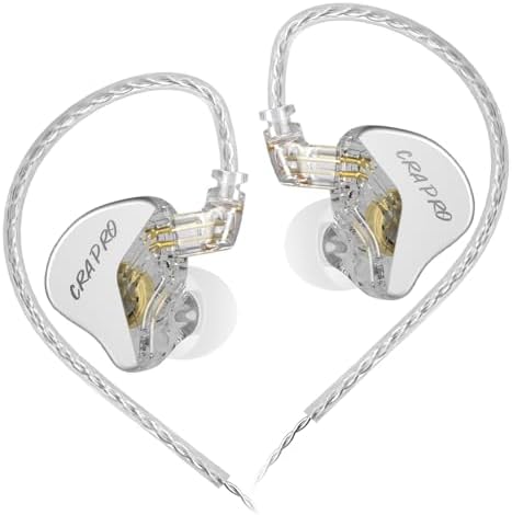 Professional CCA CRA PRO In-Ear Monitor Headphones – Unmatched Audio Clarity with Advanced DLC Diaphragm Dynamic Driver for Deep, Resonant Bass – Ideal for Musicians, DJs, and Sound Engineers – Ultra-Lightweight Design for Long-Term Comfort and Broad Device Compatibility for Studio and Live Performances