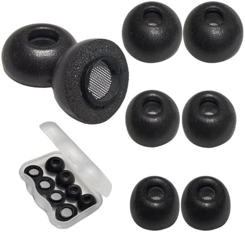 Premium Memory Foam Earbud Tips for Samsung Galaxy Buds3 Pro – Superior Comfort & Noise Isolation Replacement Tips, 3 Pairs in Black, Small Size – Optimize Your Listening Experience with Enhanced Fit and Sound Quality