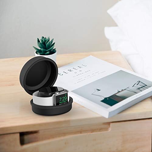 Smatree Portable Charging Case for Apple Watch Series 10/9/8/7/SE/6/5 – Lightweight & Durable Design for Effortless Charging on the Go – Original Charging Cable Not Included – Patent Pending Technology for Enhanced Compatibility and Speed – Sleek Black Finish Perfect for Travel