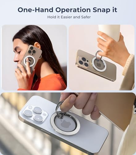 Chic Glitter Magnetic Phone Ring Holder for Mag Safe – Stylish Finger Grip Stand for i Phone, Kindle & Smartphones, Enhanced Stability with Versatile Compatibility for Pop Sockets – Elevate Your Daily Mobile Experience with Glamour and Functionality