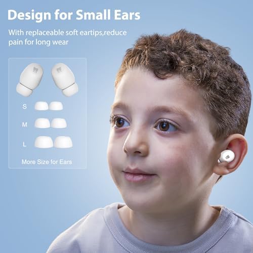 Penguins Kids Bluetooth Headphones – Safe 85 d B Volume Limited Earbuds with 30-Hour Playtime, Waterproof Touch Control for Small Ears – Ideal for School, Travel, and Home Use with Superior Device Compatibility and Child-Friendly Design