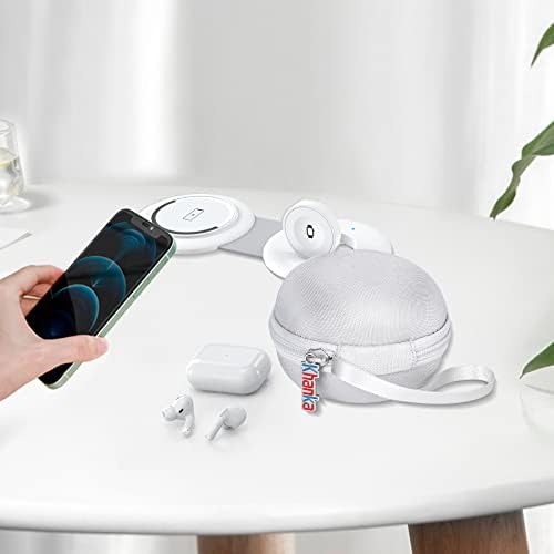 Premium Khanka Hard Case for UCOMX Nano Magnetic 2-in-1 Wireless Charger – Lightweight, Impact-Resistant, and Dustproof Protection for Hassle-Free Travel – Custom-Fit White Design for Ultimate Charging Portability and Style