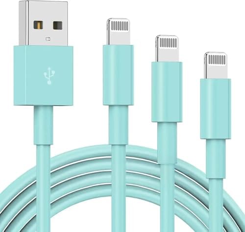 Premium 3-Pack Apple MFi Certified Lightning to USB Charger Cables – 6 FT Durable Fast Charging Cords for i Phone 13/12/11/11 Pro/11 Max/X/XS/XR/XS Max/8/7/6 – Enhanced Performance and Extended Reach for Seamless Device Connectivity