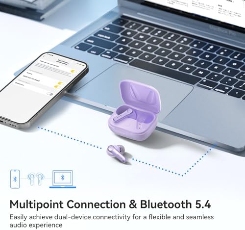 Unleash Superior Sound with Ear Fun Air Pro 4 Wireless Noise Cancelling Earbuds – Advanced Adaptive Hybrid Tech, Qualcomm Snapdragon Sound & apt X™ Lossless Audio for Exceptional Clarity – 52-Hour Playtime & Bluetooth 5.4 for Seamless Connectivity – Ideal for Music Lovers & Professional Calls