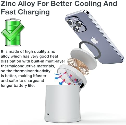 2025 Enhanced 3-in-1 Apple Charging Station: Adjustable Wireless Dock with Fast Charging for i Phone 16/15/14/13/12 Pro Max, Apple Watch, and Air Pods – Eco-Friendly, Portable Design for Ultimate Convenience and Productivity