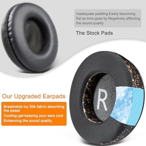 Transform your JBL Synchros with SOULWIT Snow Leopard Cooling Gel Earpads – Ultimate Upgrade for E50, E50 BT, S500, S700 Wireless Headphones – Unmatched Noise Isolation and Comfort for Extended Listening Adventures