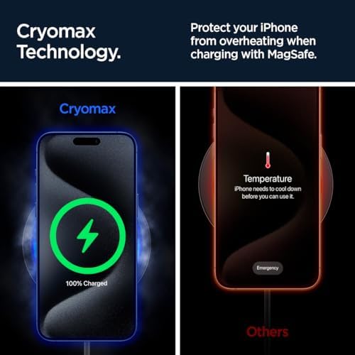 Revolutionize Your Drive with Spigen One Tap Pro 3 Cryomax: Fast Wireless Mag Safe Car Charger with Noiseless Cooling for i Phone 16, 15, 14, 13, & 12 Series – Ultimate Compatibility & Quick Charge Efficiency for On-the-Go Power
