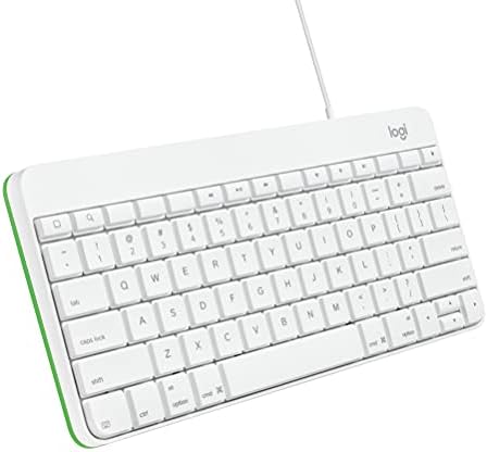 Logitech Lightning Connector Wired Keyboard for i Pad – Sleek White Design for Ultimate Productivity and Comfort, Spill-Resistant Durability, Instant Plug-and-Play Compatibility, Perfect i Pad Accessory for Professionals and Creators
